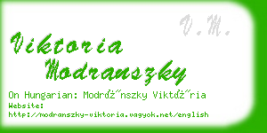 viktoria modranszky business card